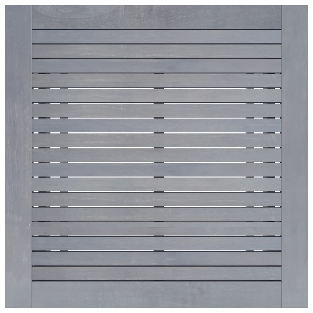 Τραπεζαρία Κήπου Γκρι 88 x 88 x 74 εκ. από Μασίφ Ξύλο Ακακίας 5