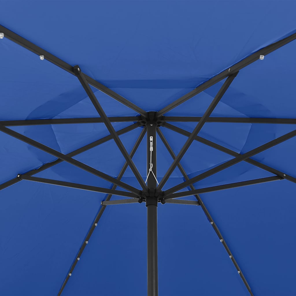 Ομπρέλα Κήπου με LED Μπλε Αζούρ 400 εκ. 4