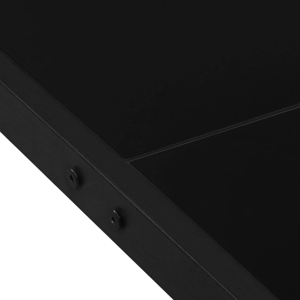 Τραπέζι Κήπου Μαύρο 130 x 130 x 72 εκ. από Ατσάλι και Γυαλί 4