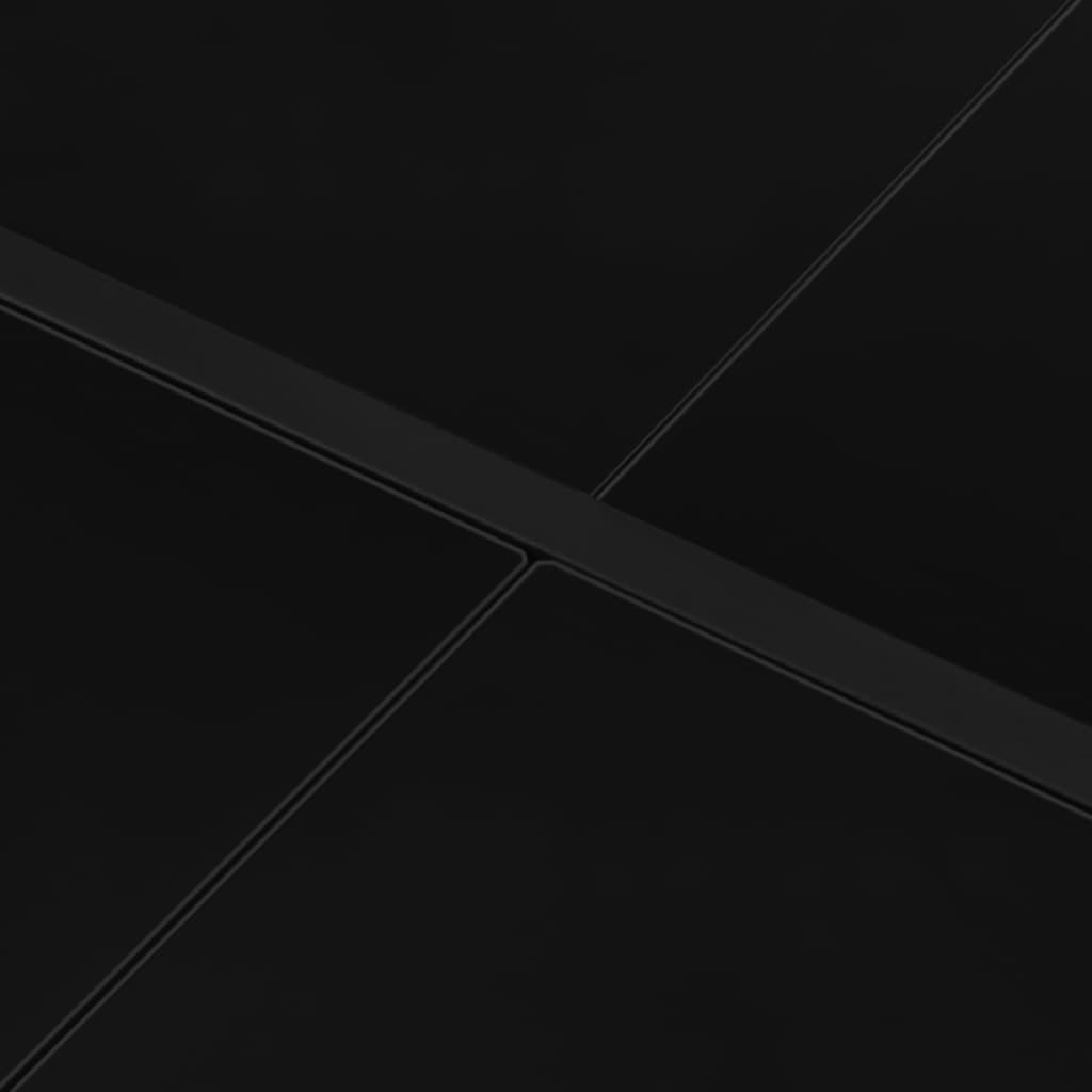 Τραπέζι Κήπου Μαύρο 130 x 130 x 72 εκ. από Ατσάλι και Γυαλί 5