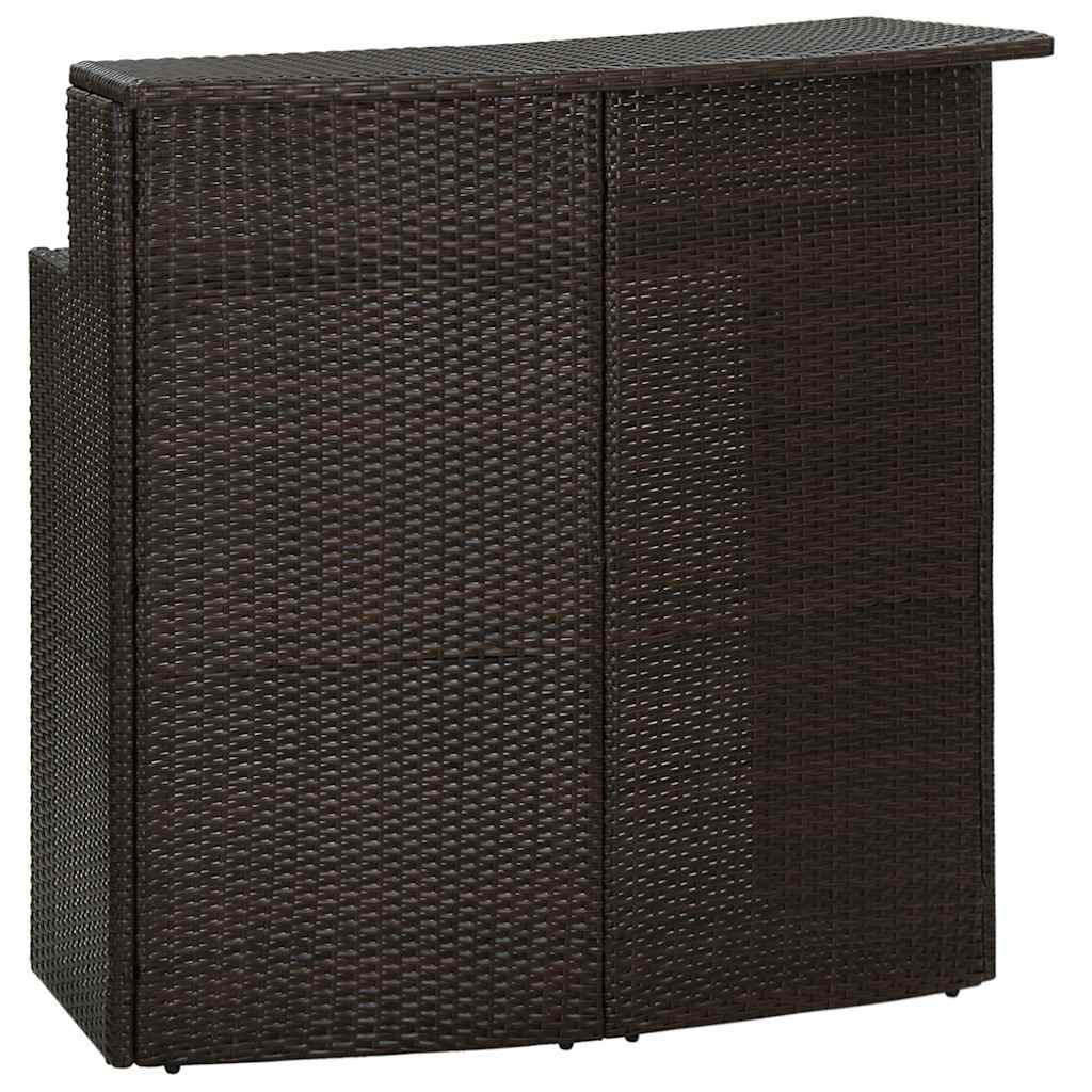 Τραπέζι Μπαρ Κήπου Καφέ 120 x 55 x 110 εκ. από Συνθετικό Ρατάν 1