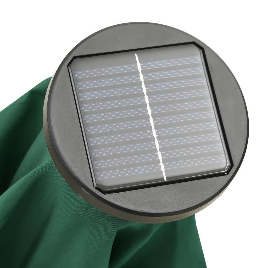 Ομπρέλα Κήπου με LED Πράσινη 200 x 211 εκ. Αλουμινίου 8