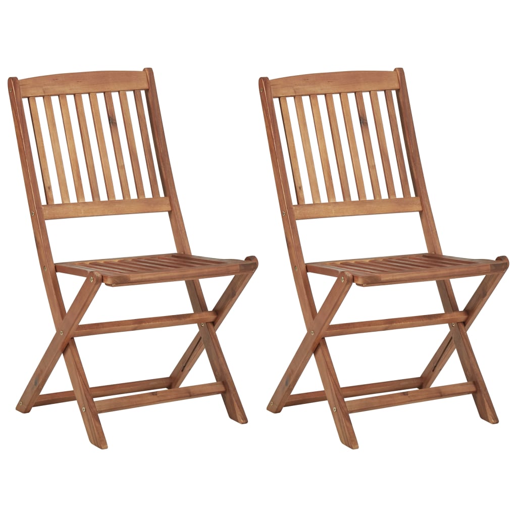 Καρέκλες Κήπου Πτυσσόμενες 2 τεμ. από Μασίφ Ξύλο Ακακίας 1