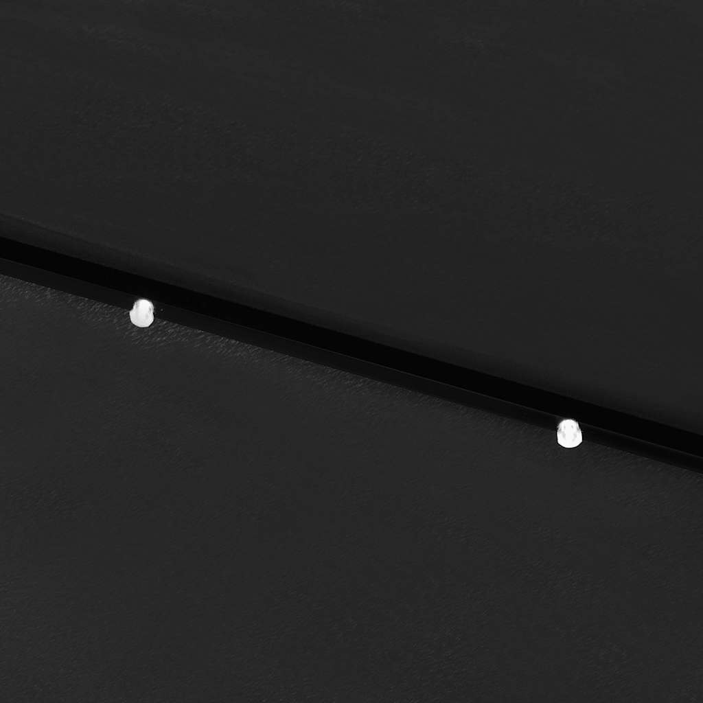 Ομπρέλα Κήπου Μαύρη 2 x 3 μ. με LED και Ατσάλινο Ιστό 10