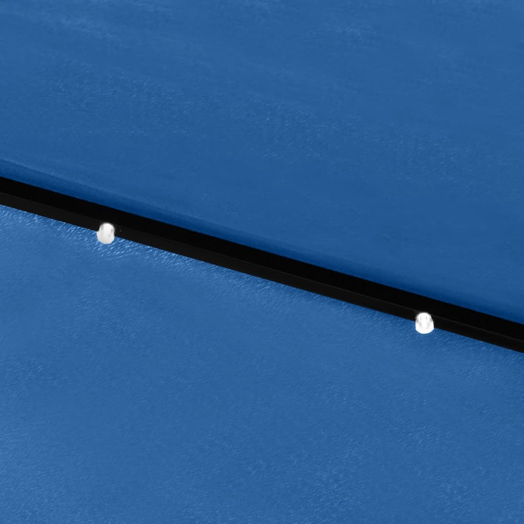 Ομπρέλα Κήπου Αζούρ Μπλε 2 x 3 μ. με LED και Ατσάλινο Ιστό 10