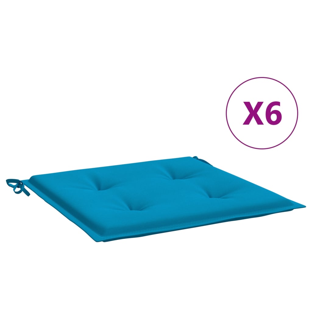 Μαξιλάρια Καρέκλας Κήπου 6 τεμ. Μπλε 50x50x3 εκ. Ύφασμα Oxford 2