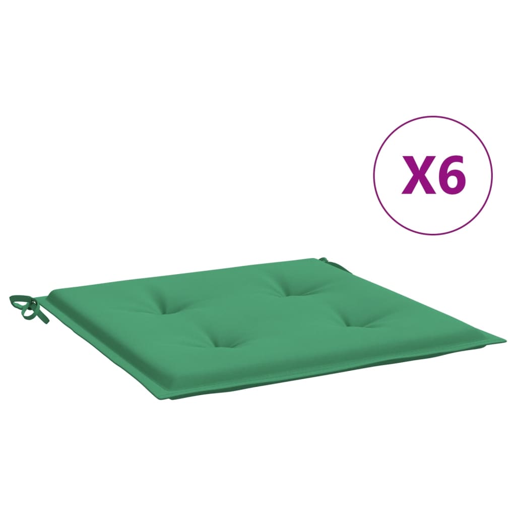 Μαξιλάρια Καρέκλας Κήπου 6 τεμ. Πράσινα 50x50x3εκ Ύφασμα Oxford 2