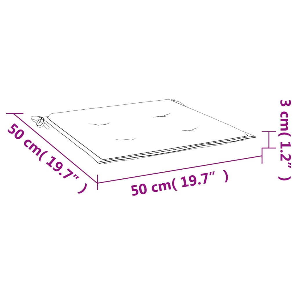 Μαξιλάρια Καρέκλας Κήπου 6 τεμ. Πράσινα 50x50x3εκ Ύφασμα Oxford 9