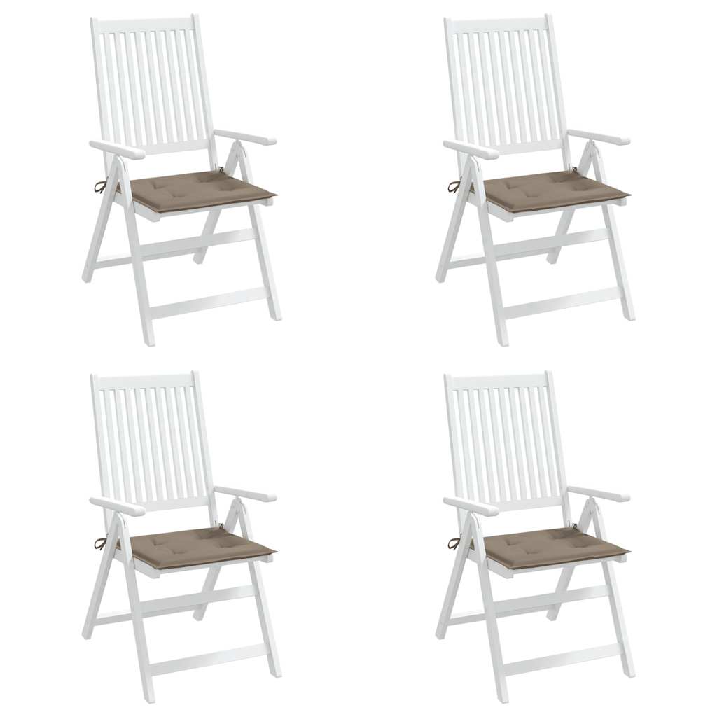 Μαξιλάρια Καρέκλας Κήπου 4 τεμ. Taupe 50x50x4 εκ. Oxford Ύφασμα 4