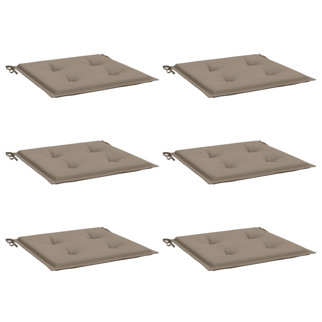 Μαξιλάρια Καρέκλας Κήπου 6 τεμ. Taupe 50x50x3 εκ. Oxford Ύφασμα 3