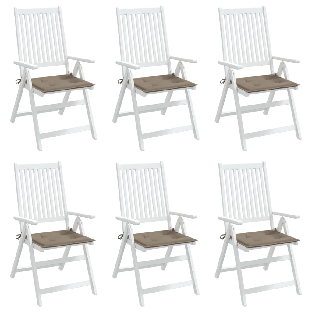 Μαξιλάρια Καρέκλας Κήπου 6 τεμ. Taupe 50x50x3 εκ. Oxford Ύφασμα 4