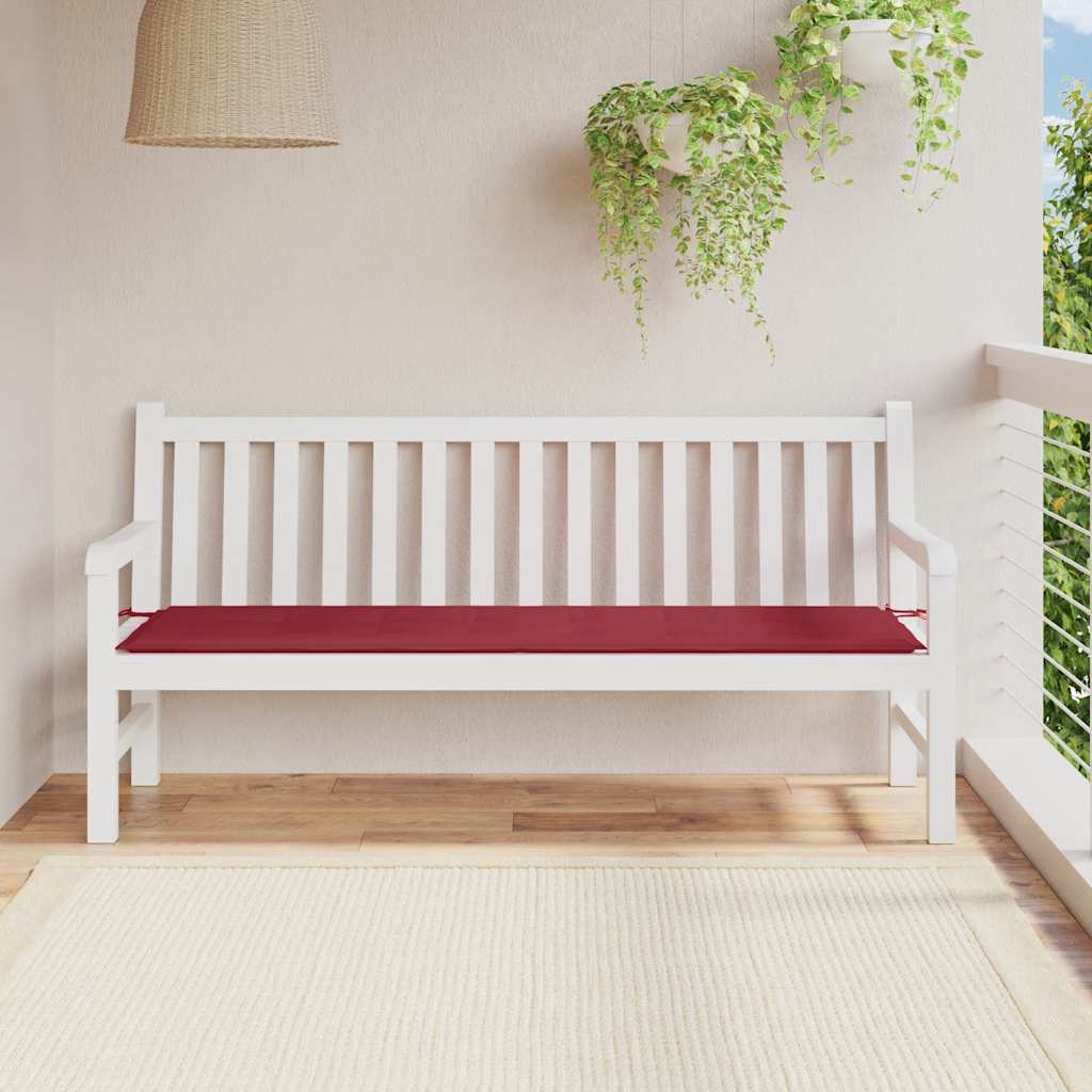 Μαξιλάρι Πάγκου Κήπου Μπορντό 180x50x7 εκ. Ύφασμα Oxford 1