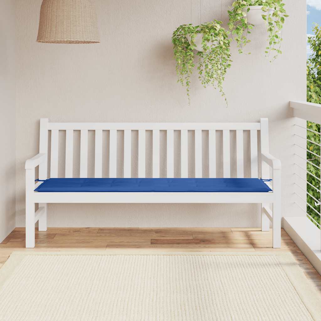 Μαξιλάρι Πάγκου Κήπου Μπλε Ρουά 180x50x3 εκ. Ύφασμα Oxford 1