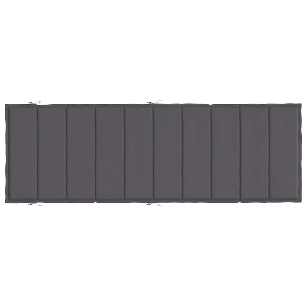 Μαξιλάρι Ξαπλώστρας Ανθρακί 186x58x4εκ. από Ύφασμα Oxford 5