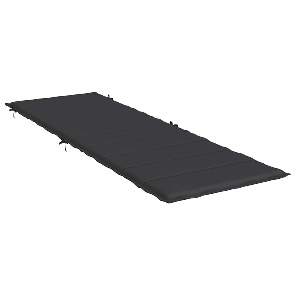 Μαξιλάρι Ξαπλώστρας Μαύρο 186 x 58 x 3 εκ. από Ύφασμα Oxford 4