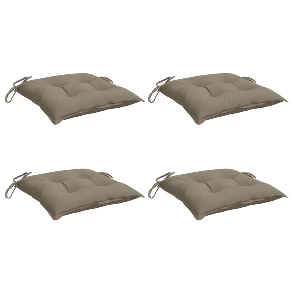 Μαξιλάρια Καρέκλας Κήπου 4 τεμ. Taupe 40x40x7 εκ. Υφασμάτινα 3