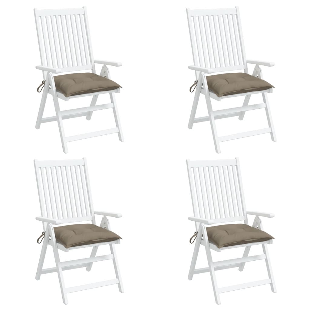 Μαξιλάρια Καρέκλας Κήπου 4 τεμ. Taupe 40x40x7 εκ. Υφασμάτινα 4