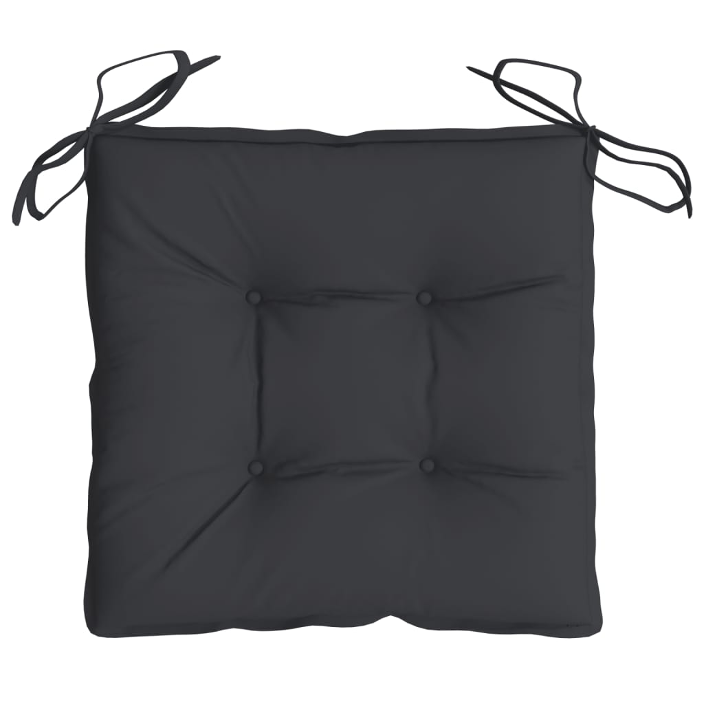 Μαξιλάρια Καρέκλας Κήπου 4 τεμ. Μαύρα 50x50x7 εκ. Oxford Ύφασμα 6