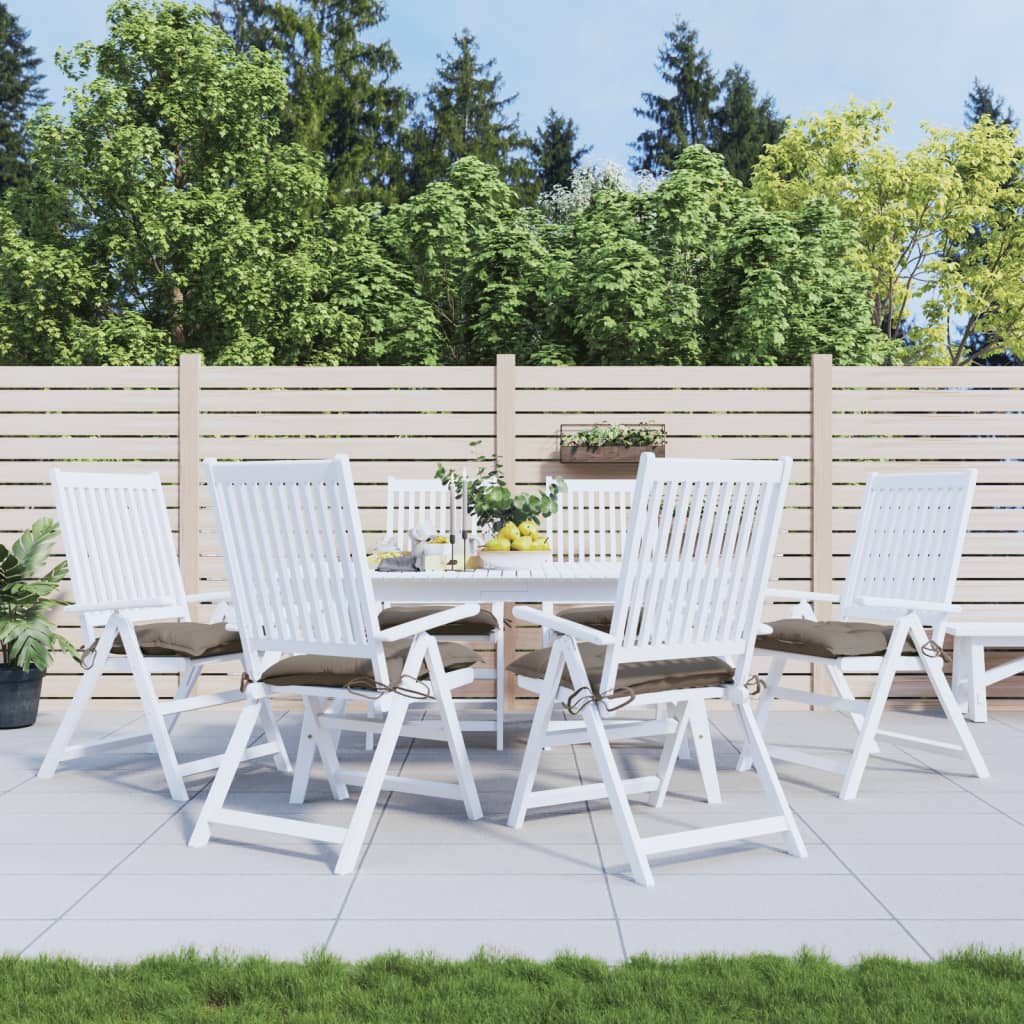 Μαξιλάρια Καρέκλας Κήπου 6 τεμ. Taupe 50x50x7 εκ. Oxford Ύφασμα 1