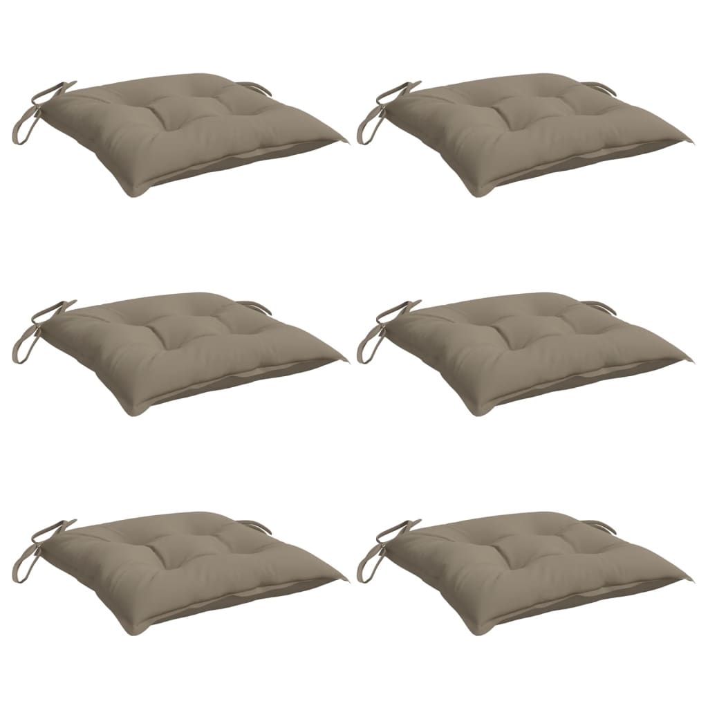 Μαξιλάρια Καρέκλας Κήπου 6 τεμ. Taupe 50x50x7 εκ. Oxford Ύφασμα 3