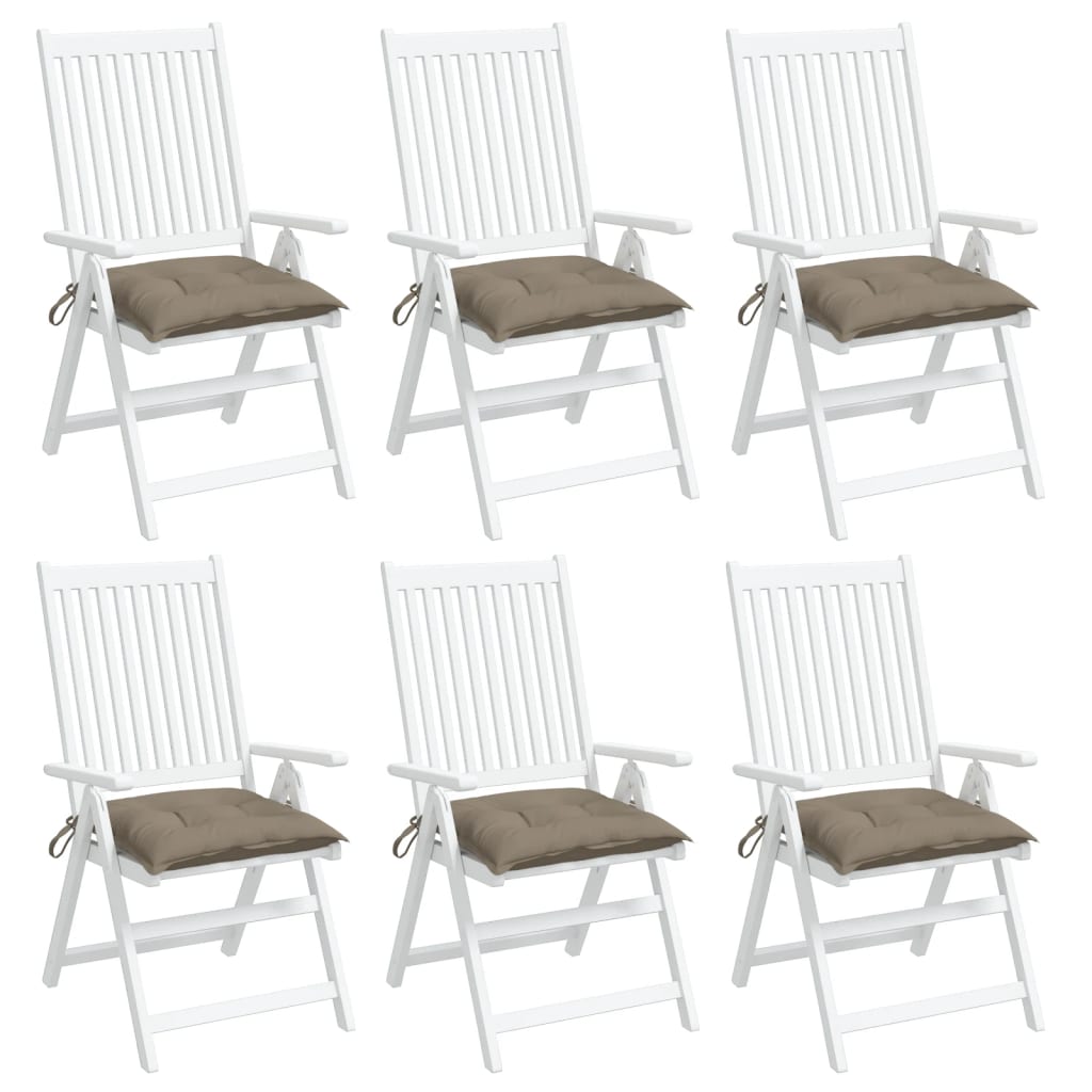 Μαξιλάρια Καρέκλας Κήπου 6 τεμ. Taupe 50x50x7 εκ. Oxford Ύφασμα 4