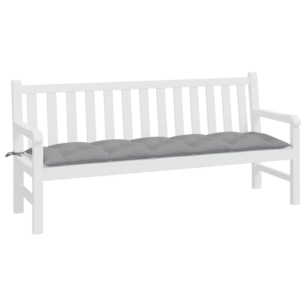 Μαξιλάρι Πάγκου Κήπου Γκρι 180x50x7 εκ. Ύφασμα Oxford 3