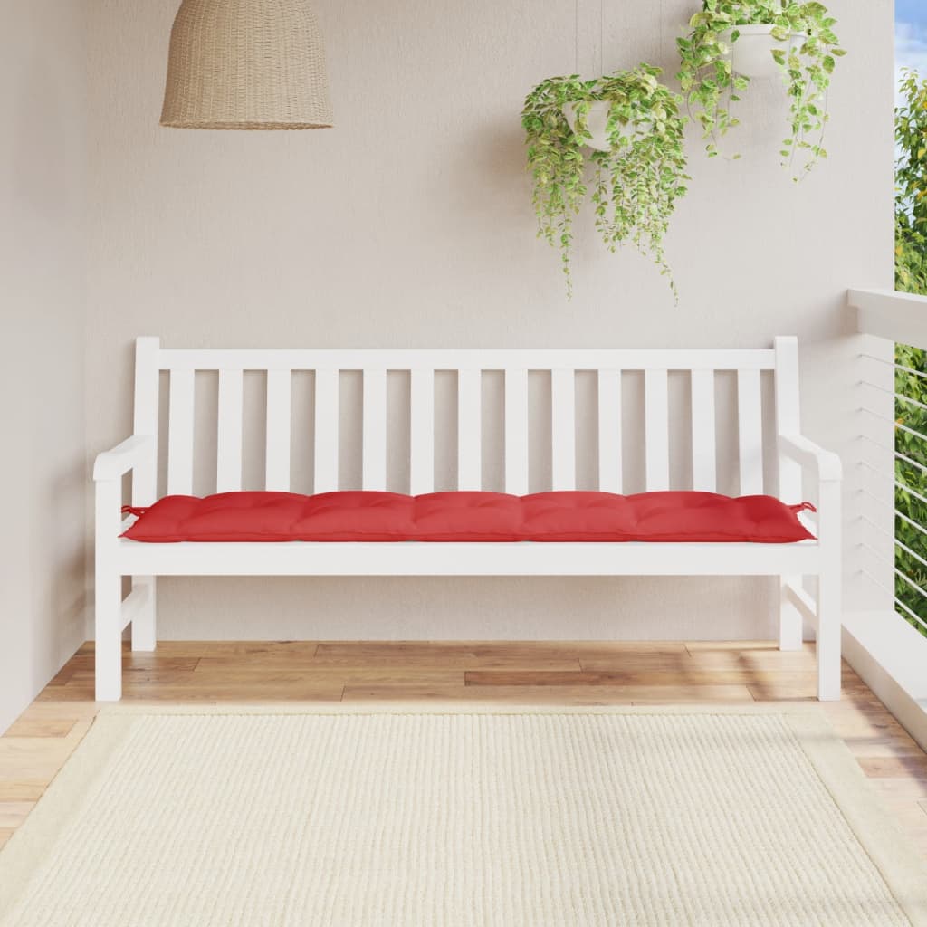 Μαξιλάρι Πάγκου Κήπου Κόκκινο 180x50x7 εκ. Ύφασμα Oxford 1