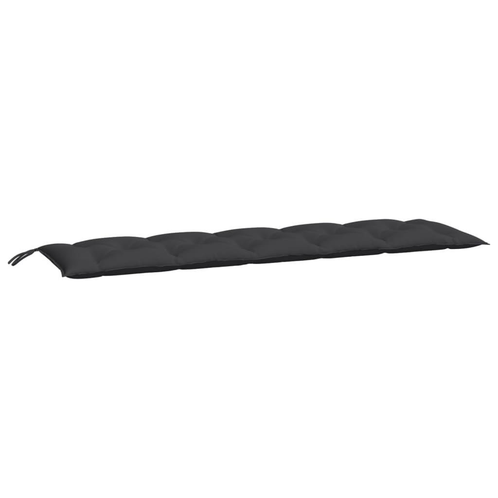 Μαξιλάρι Πάγκου Κήπου Μαύρο 180x50x7 εκ. Ύφασμα Oxford 2