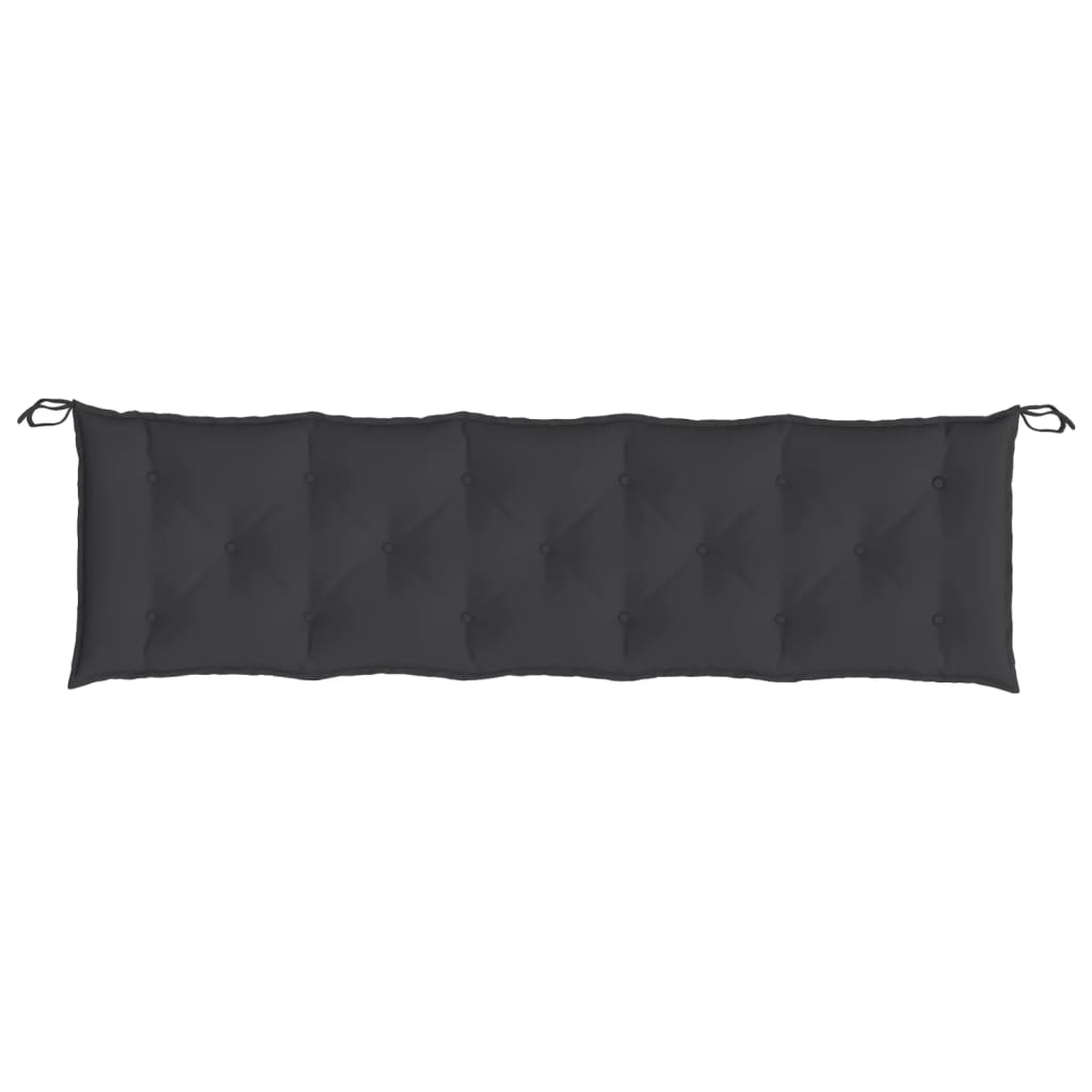 Μαξιλάρι Πάγκου Κήπου Μαύρο 180x50x7 εκ. Ύφασμα Oxford 4