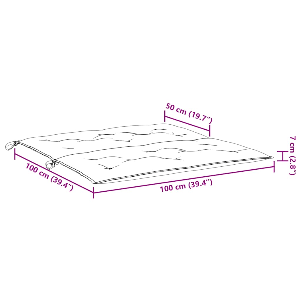 Μαξιλάρι Πάγκου Κήπου Taupe 100x(50+50)x7 εκ. Ύφασμα Oxford 8