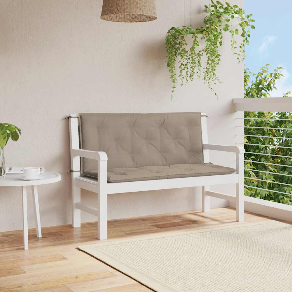 Μαξιλάρι Πάγκου Κήπου Taupe 120x(50+50)x7 εκ. Ύφασμα Oxford 1