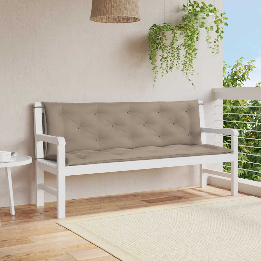 Μαξιλάρι Πάγκου Κήπου Taupe 150x(50+50)x7 εκ. Ύφασμα Oxford 1