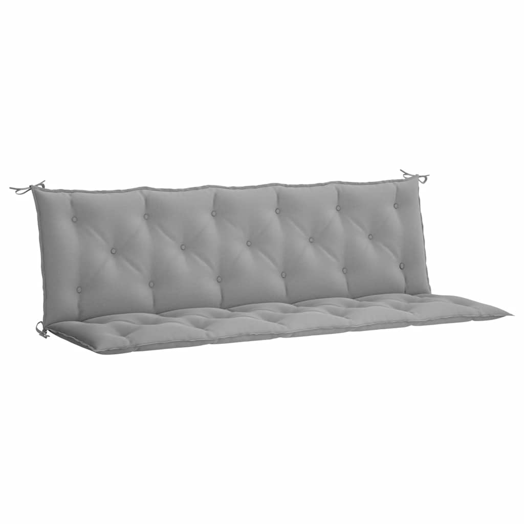 Μαξιλάρι Πάγκου Κήπου Γκρι 180x(50+50)x7 εκ. Ύφασμα Oxford 2