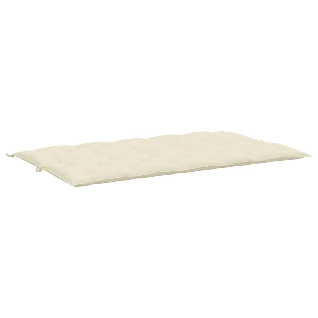 Μαξιλάρι Πάγκου Κήπου Κρεμ Λευκό 180x(50+50)x7εκ. Ύφασμα Oxford 5