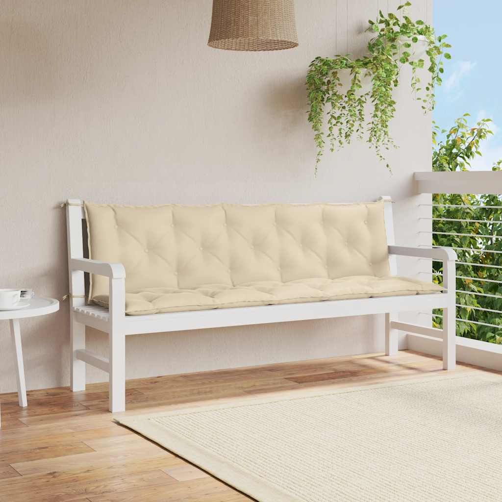 Μαξιλάρι Πάγκου Κήπου Γκρι 180x(50+50)x7 εκ. Ύφασμα Oxford 1