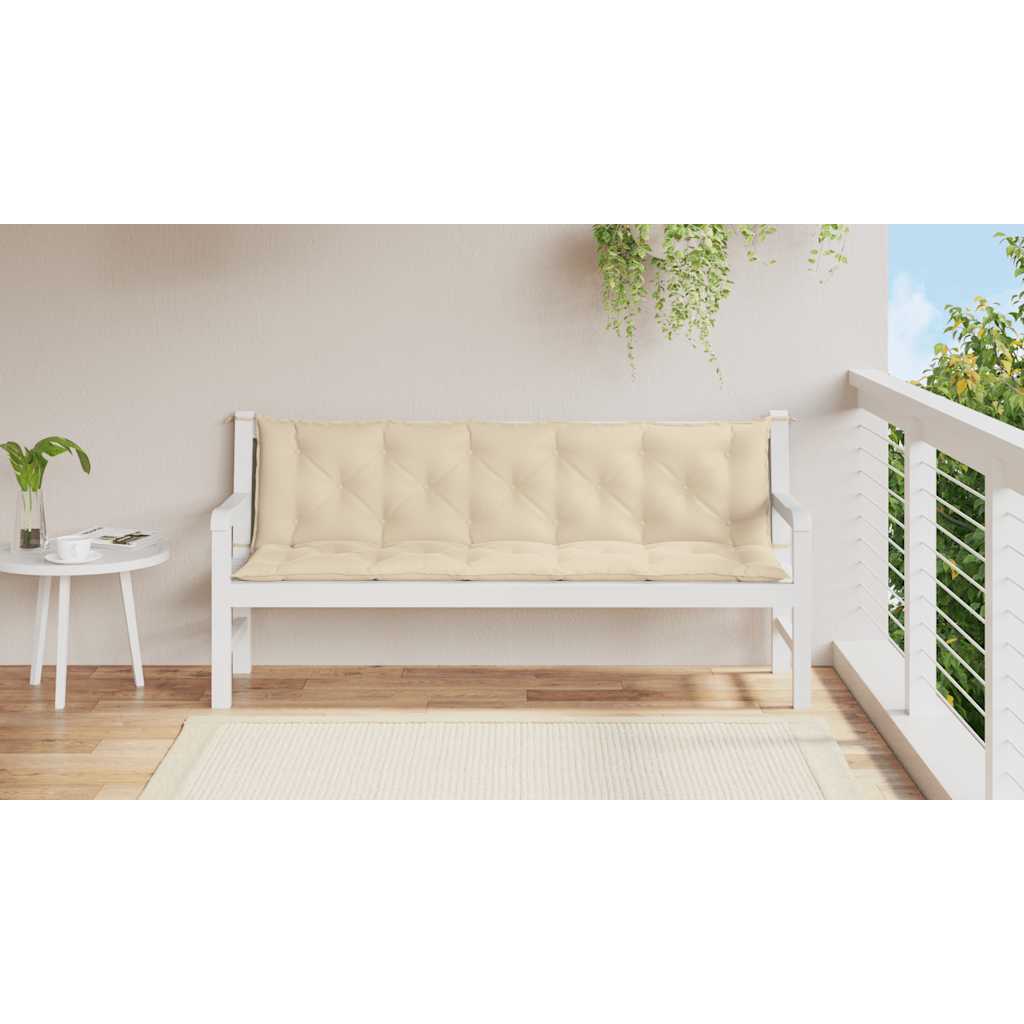 Μαξιλάρι Πάγκου Κήπου Γκρι 180x(50+50)x7 εκ. Ύφασμα Oxford 3