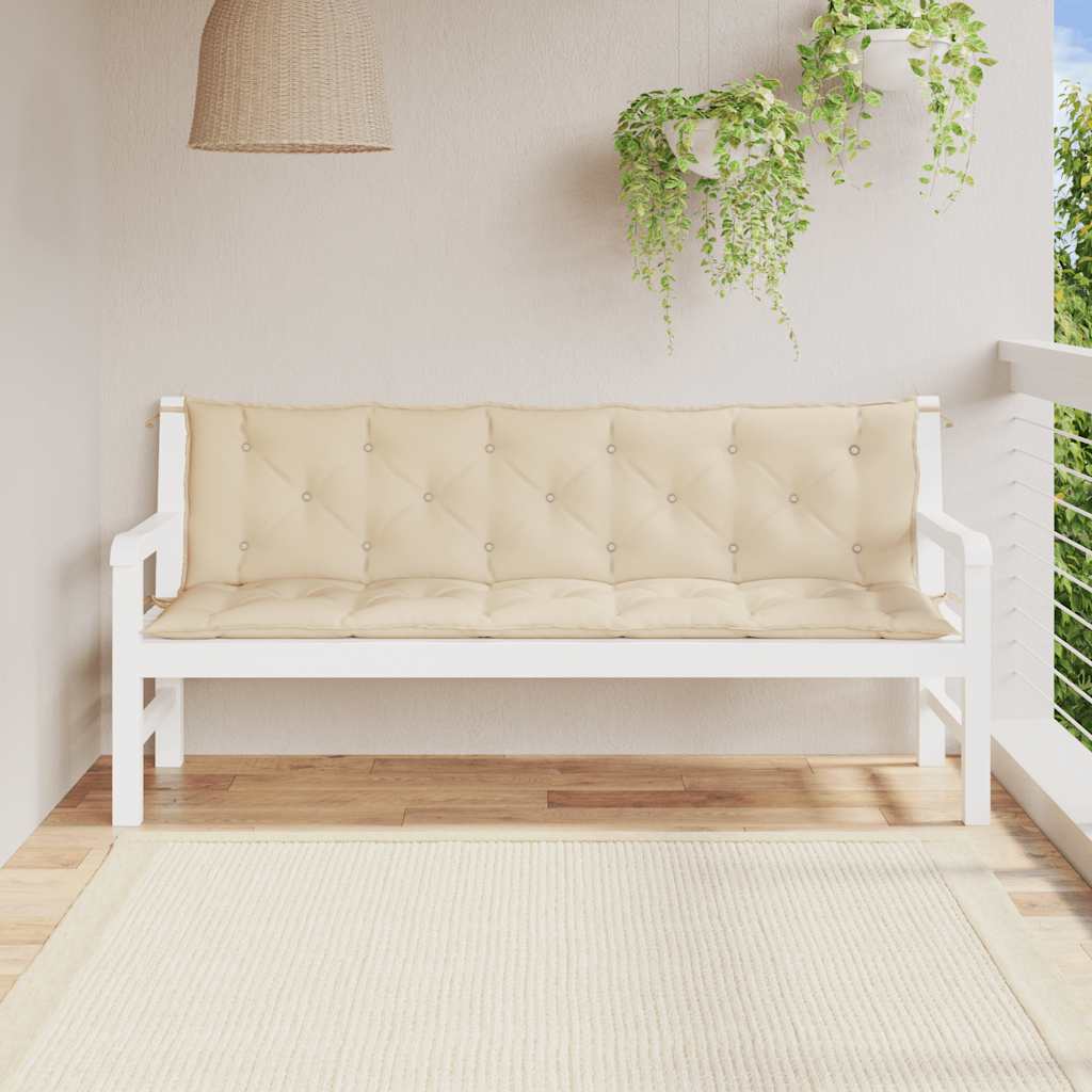 Μαξιλάρι Πάγκου Κήπου Γκρι 180x(50+50)x7 εκ. Ύφασμα Oxford 4