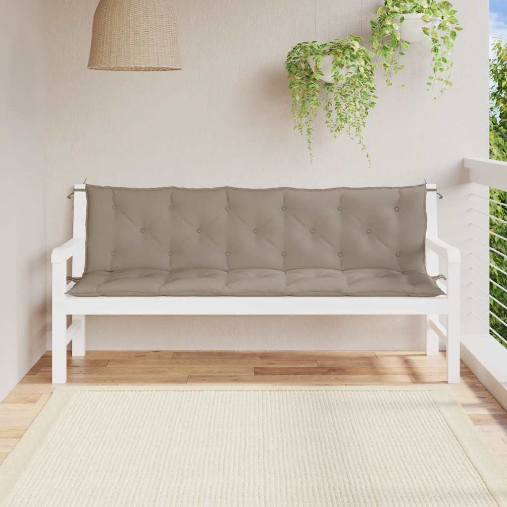 Μαξιλάρι Πάγκου Κήπου Taupe 180x(50+50)x7 εκ. Ύφασμα Oxford 3