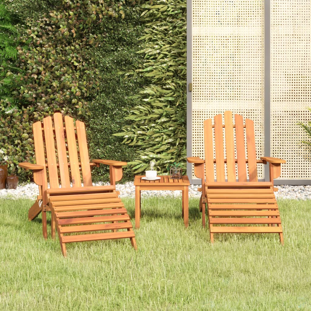 Σαλόνι Κήπου Adirondack Σετ 3 Τεμαχίων από Μασίφ Ξύλο Ακακίας 1