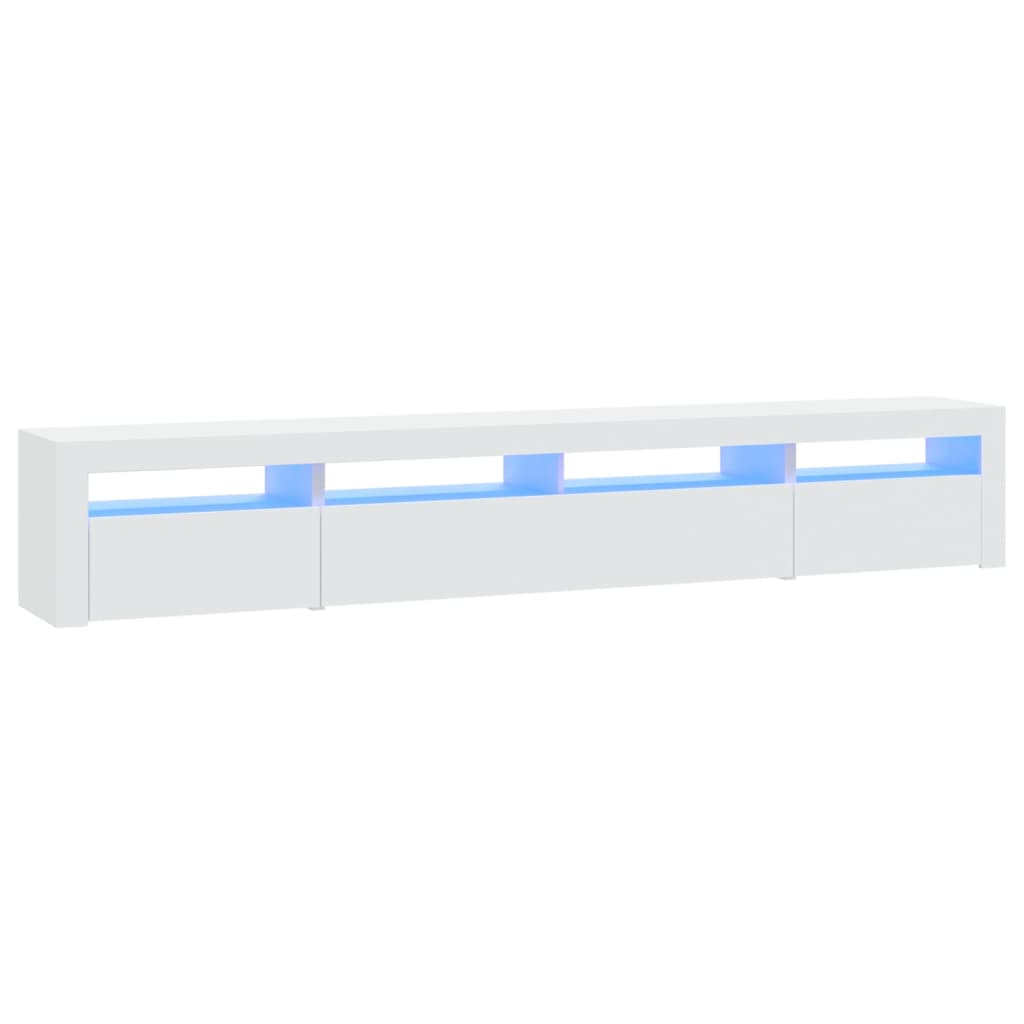 Έπιπλο Τηλεόρασης με LED Λευκό 240x35x40 εκ. 2