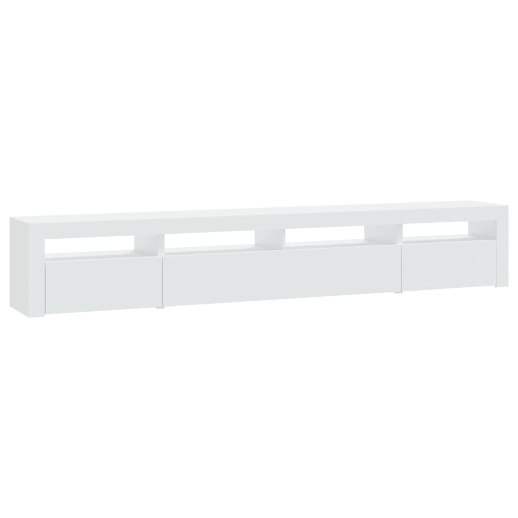 Έπιπλο Τηλεόρασης με LED Λευκό 240x35x40 εκ. 7