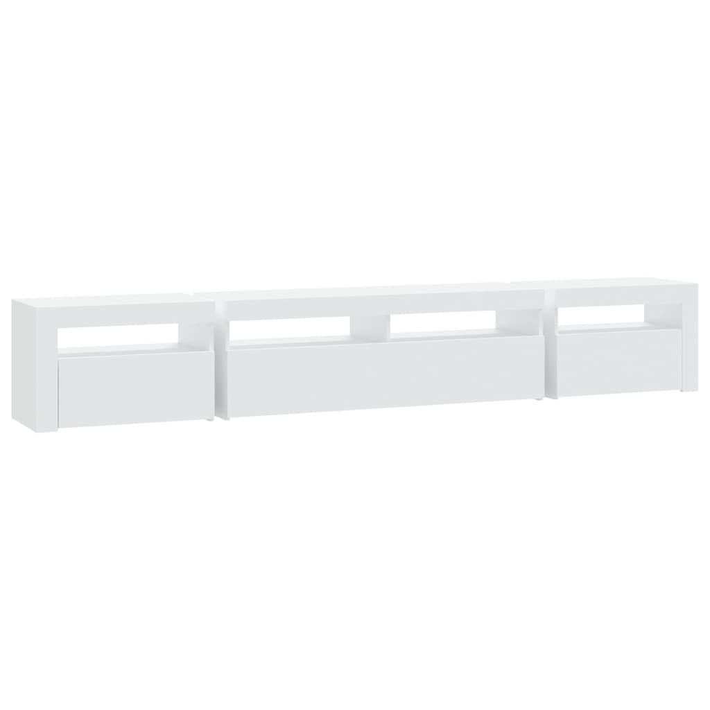 Έπιπλο Τηλεόρασης με LED Λευκό 240x35x40 εκ. 8