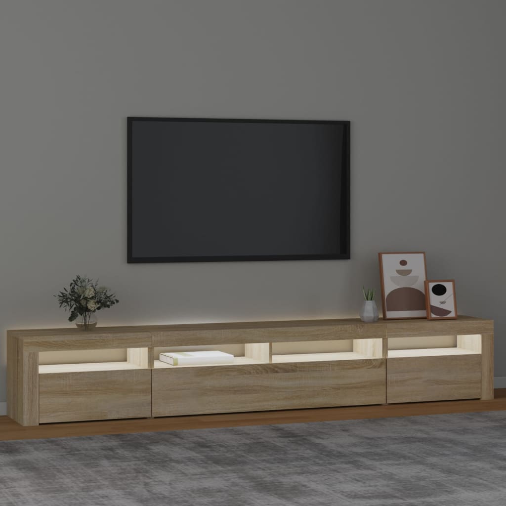 Έπιπλο Τηλεόρασης με LED Sonoma Δρυς 240 x 35 x 40 εκ. 3