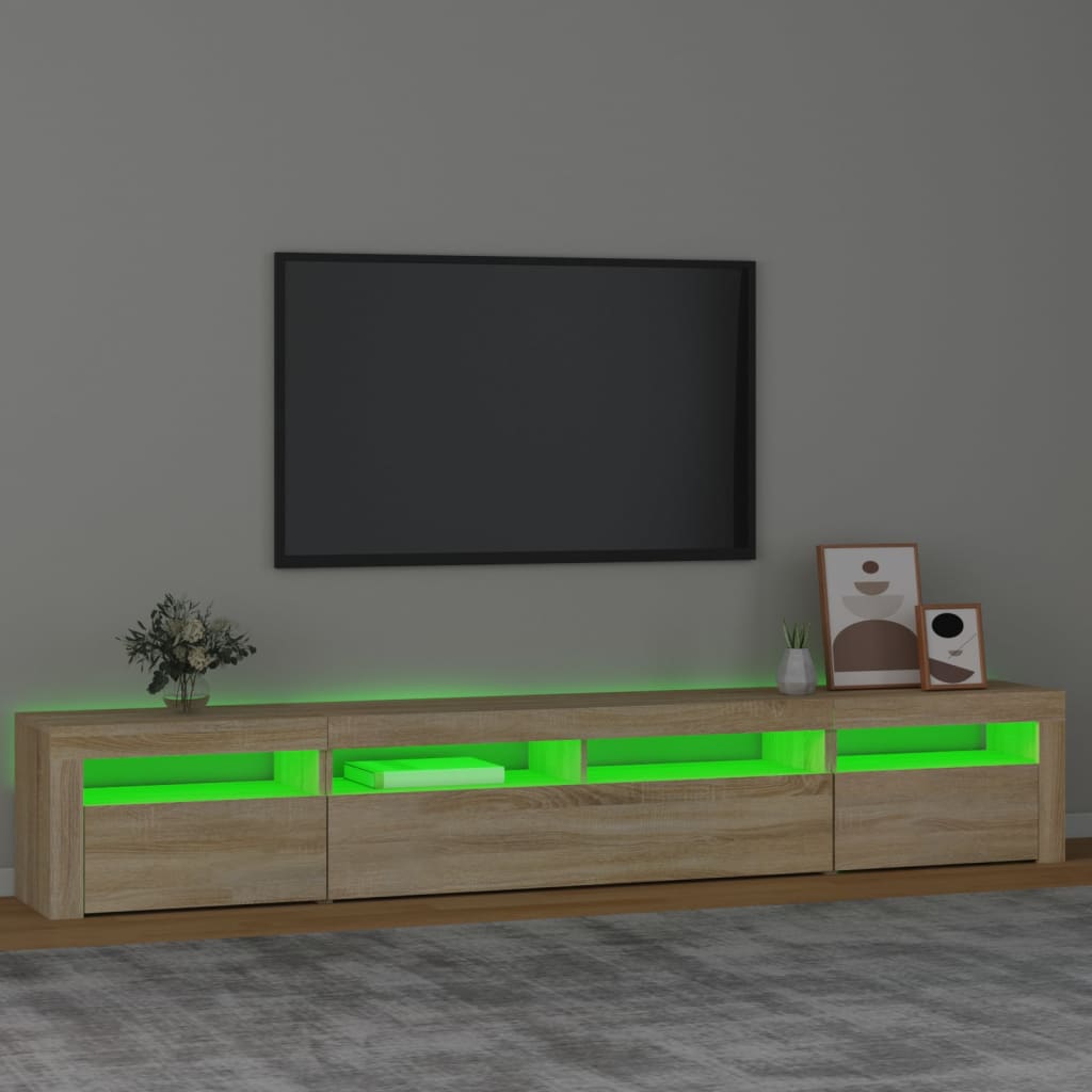Έπιπλο Τηλεόρασης με LED Sonoma Δρυς 240 x 35 x 40 εκ. 4
