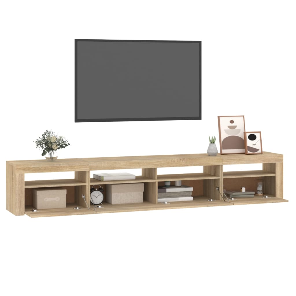 Έπιπλο Τηλεόρασης με LED Sonoma Δρυς 240 x 35 x 40 εκ. 6
