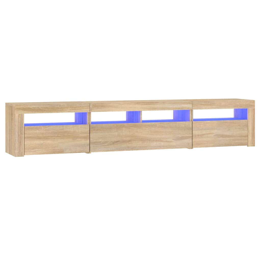 Έπιπλο Τηλεόρασης με LED Sonoma Δρυς 210x35x40 εκ. 2