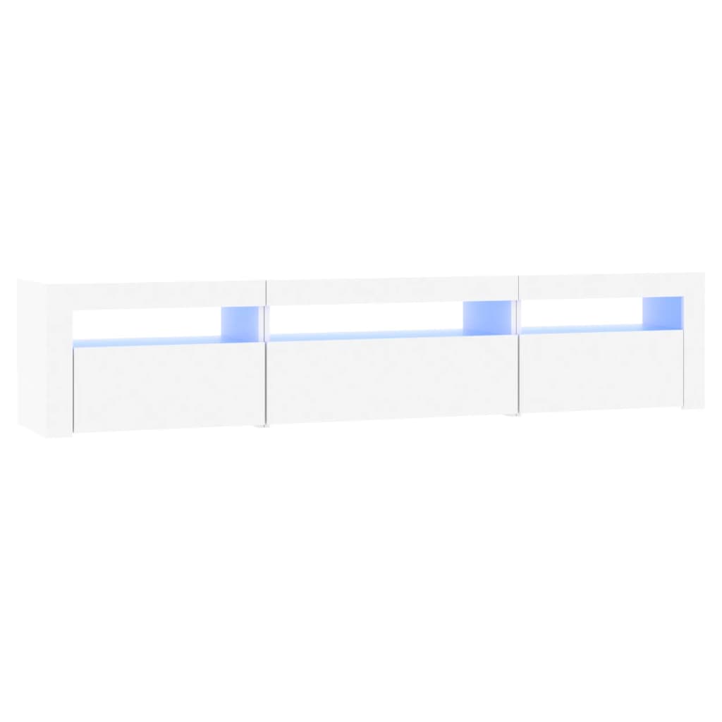 Έπιπλο Τηλεόρασης με LED Λευκό 195x35x40 εκ. 2