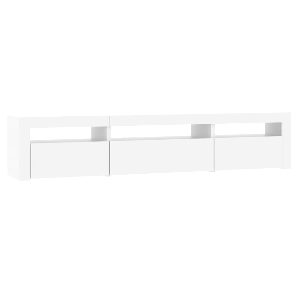 Έπιπλο Τηλεόρασης με LED Λευκό 195x35x40 εκ. 7