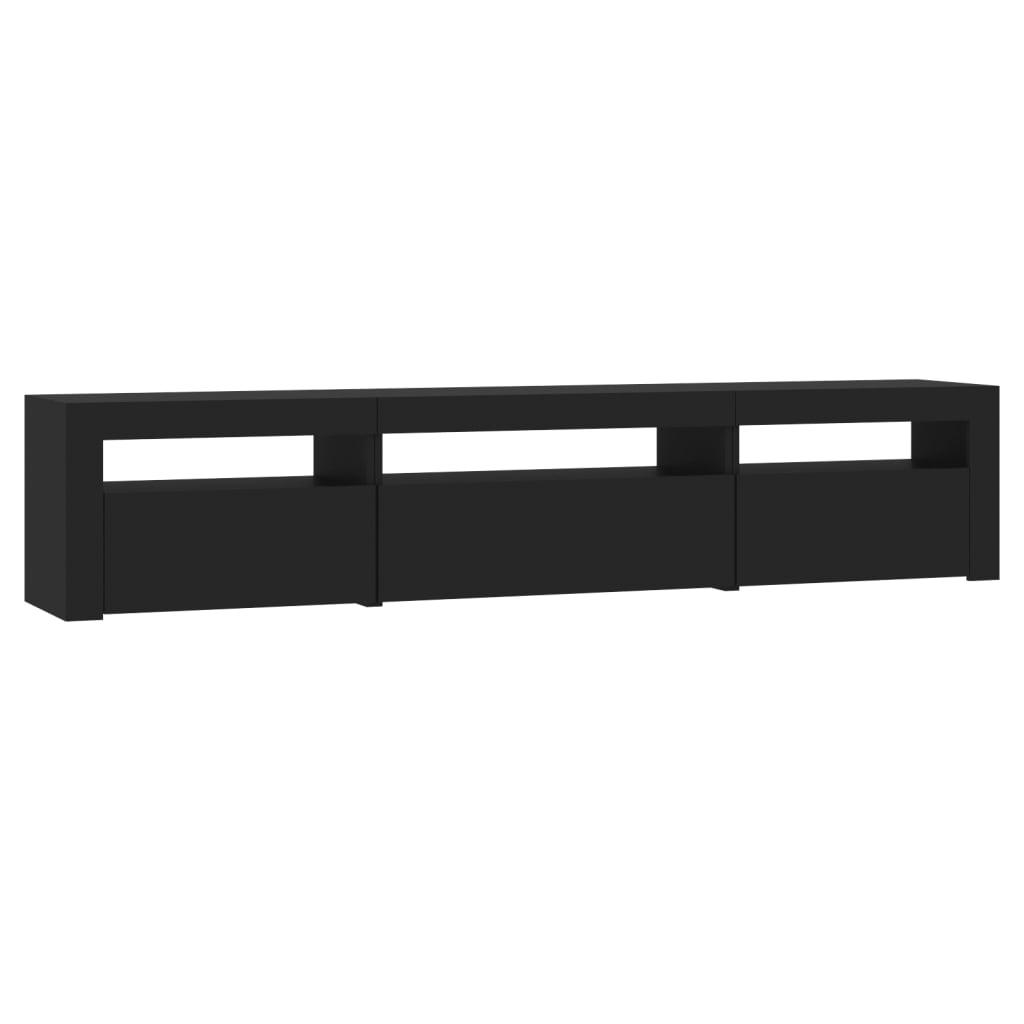 Έπιπλο Τηλεόρασης με LED Μαύρο 195x35x40 εκ. 7