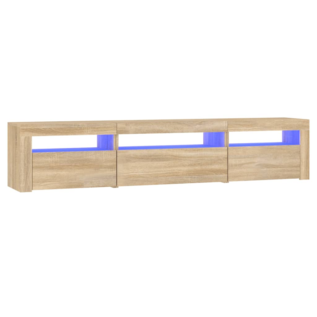 Έπιπλο Τηλεόρασης με LED Sonoma Δρυς 195x35x40 εκ. 2